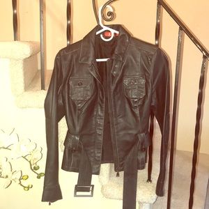 Leather jacket, perfect for spring or fall.